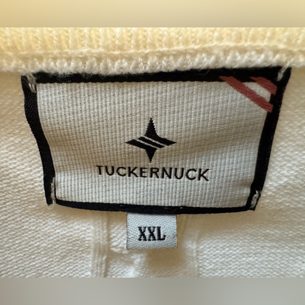 Tuckernuck XXL Cotton Cable Knit Kit Cardigan, Ivory - Picture 3 of 7
